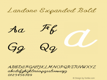 Landone-ExpandedBold Version 1.000图片样张