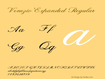 Venezio-ExpandedRegular Version 1.000 Font Sample