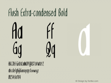 Flush-ExtracondensedBold Version 1.000图片样张