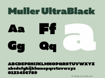 Muller-UltraBlack Version 1.000;PS 001.000;hotconv 1.0.88;makeotf.lib2.5.64775 Font Sample