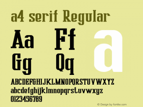a4 serif Version 1.00 July 30, 2013, initial release图片样张
