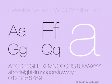 HelveticaNeueLTW1G-UltLt Version 1.100;PS 001.001;hotconv 1.0.38 Font Sample