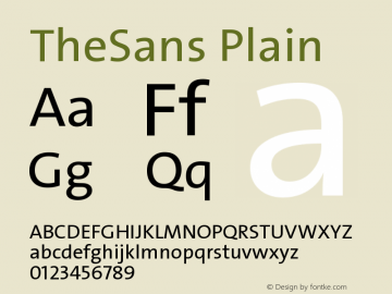 TheSans-Plain 1.000 Font Sample