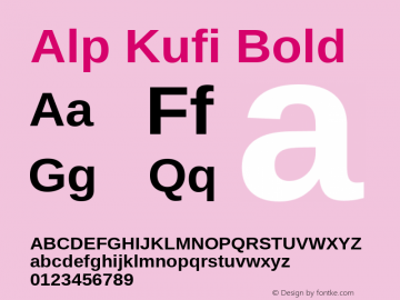 Alp Kufi Bold Version 4.20 April 5, 2011图片样张
