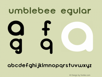 Bumblebee 1.000 Font Sample