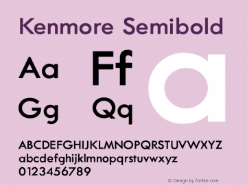 Kenmore-Semibold Version 002.000图片样张