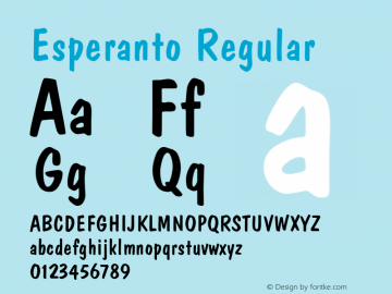 Esperanto Brendel            :03.05.1995 Font Sample