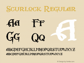 Scurlock Altsys Fontographer 4.0.3 7/7/99 Font Sample