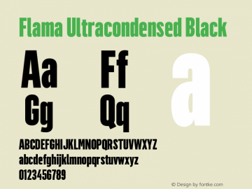 FlamaUltracondensed-Black Version 1.001图片样张