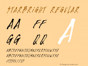 Starbright-Regular Version 1.000;PS 001.000;hotconv 1.0.88;makeotf.lib2.5.64775 Font Sample