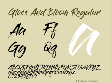 Gloss And Bloom  Font Sample