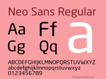 NeoSans 001.000 Font Sample