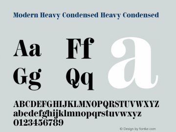 Modern Heavy Condensed Version 001.001图片样张