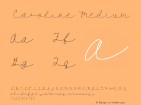 Caroline Version 001.000 Font Sample