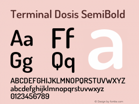 TerminalDosis-SemiBold Version 1.006 Font Sample