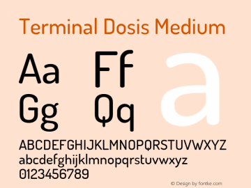 Terminal Dosis Medium Version 1.006 Font Sample