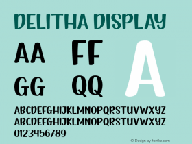 Delitha Display Version 1.000 Font Sample