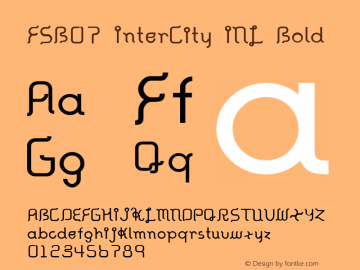 FSB07 InterCity INL Bold Macromedia Fontographer 4.1J 06.12.26 Font Sample