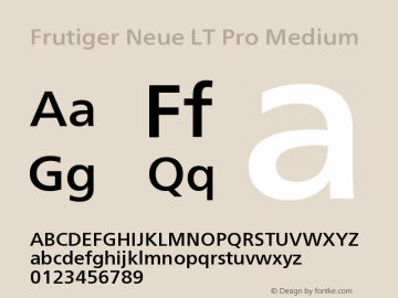 FrutigerNeueLTPro-Medium Version 1.000;PS 001.000;hotconv 1.0.38图片样张