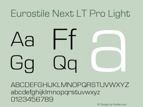 EurostileNextLTPro-Light Version 1.000;PS 001.000;hotconv 1.0.38 Font Sample