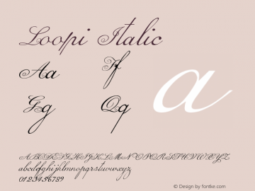 Loopi-Italic Version 1.000图片样张