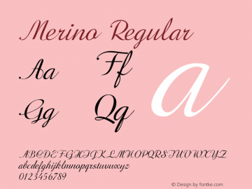 Merino Version 1.000 Font Sample