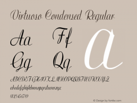 Virtuoso-CondensedRegular Version 1.000 Font Sample