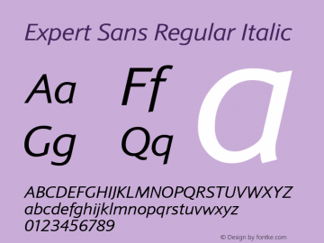 Expert Sans Regular Italic Version 1.0图片样张
