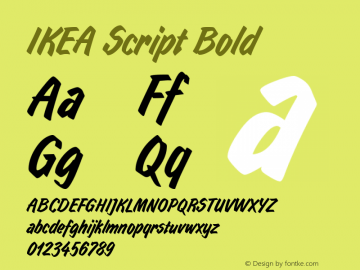 IKEA Script Bold Version 1.01图片样张