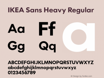 IKEA Sans Heavy Version 1.06 Font Sample