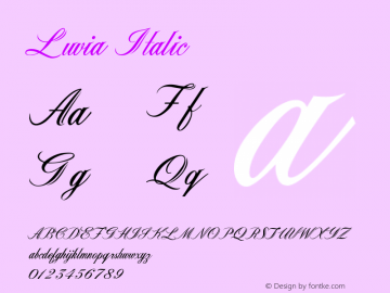 Luvia-Italic Version 1.000图片样张
