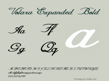 Volara-ExpandedBold Version 1.000 Font Sample