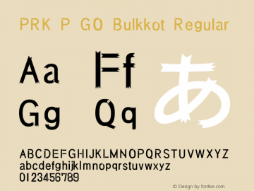 PRK P GO Bulkkot 2.5 Font Sample