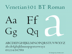 Venetian301 BT Roman mfgpctt-v4.4 Dec 14 1998图片样张