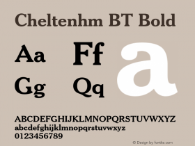 Cheltenhm BT Bold mfgpctt-v4.4 Nov 27 1998图片样张