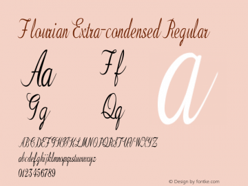 Flourian-ExtracondensedRegular Version 1.000 Font Sample