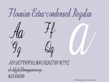 Flourian-ExtracondensedRegular Version 1.000 Font Sample