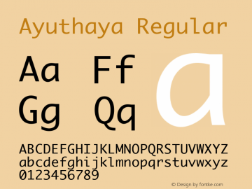 Ayuthaya Font,ayuthaya Regular Font