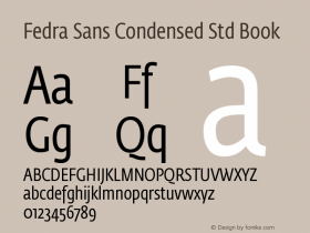 FedraSansCondStd-Book Version 2.1; 2006 Font Sample