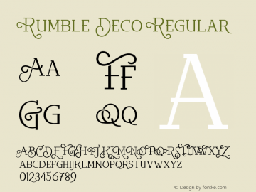 RumbleDeco Version 1.000 Font Sample