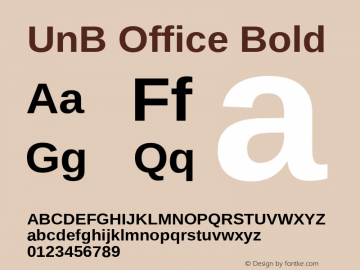 UnBOffice-Bold Version 1.001图片样张