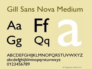 Gill Sans Nova Medium Version 1.00图片样张