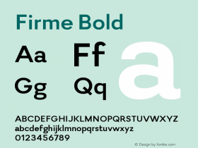 Firme-Bold Version 1.200 Font Sample