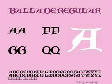 Ballade Brendel            :25.08.1995 Font Sample