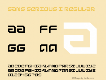 Sans Serious I Regular Version 1.0 Font Sample