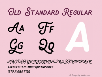 Old Standard Regular Version 1.000图片样张