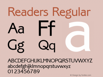 Readers Brendel            :10.12.1994 Font Sample