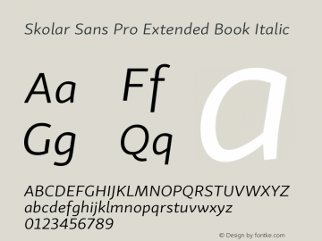 SkolarSansPro-ExtBookItalic Version 1.000;PS 001.001;hotconv 1.0.56图片样张