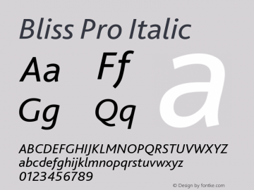 BlissPro-Italic 001.001图片样张