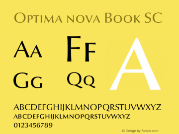 Optima nova字体,OptimaNova-BookSC